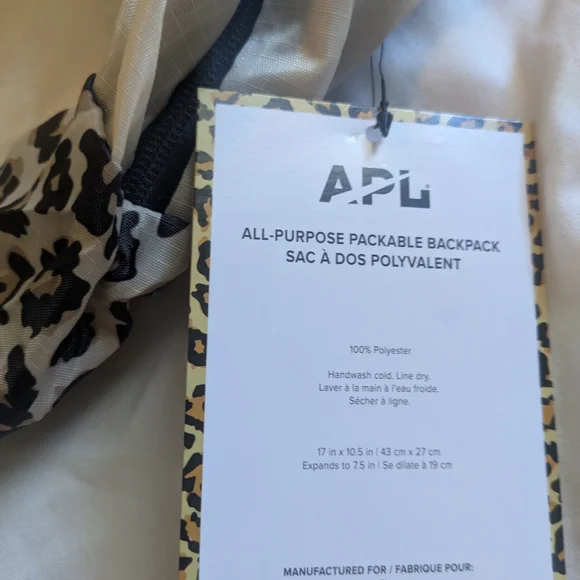 APL Leopard Print Packable Travel Backpack - Picture 6 of 10